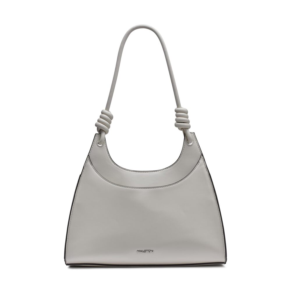 6581 H HALSTON Handbags Hobo, Cream, One Size